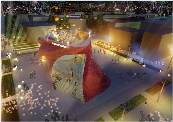 Pavilhão Shitang Vista Noturna - Vanke | Projeto Arquitetônico para Expo Milão 2015