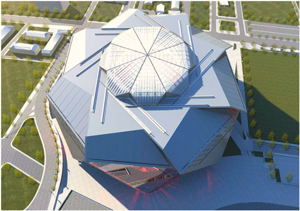 Estádio com Design Futurístico