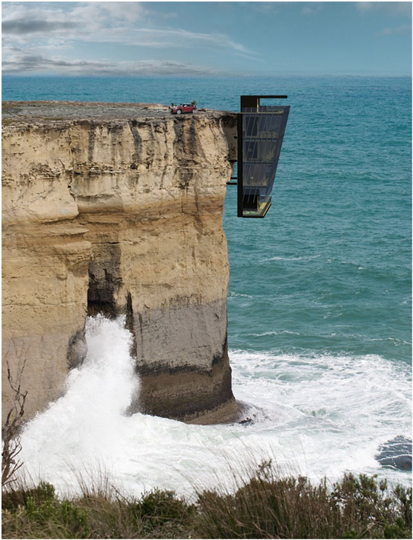 Arquitetos Australianos Projetam Casa em Precipício