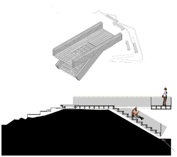 Plataforma de Observação Sobre Lago de Cratera Vulcânica nos Andes Equatorianos