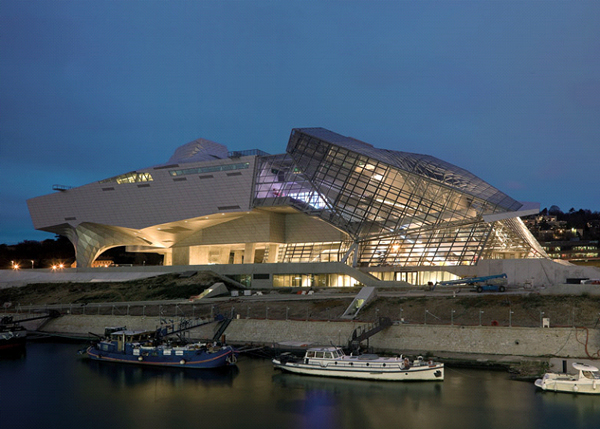 Arquitetura do novo museu de história natural de Lyon 