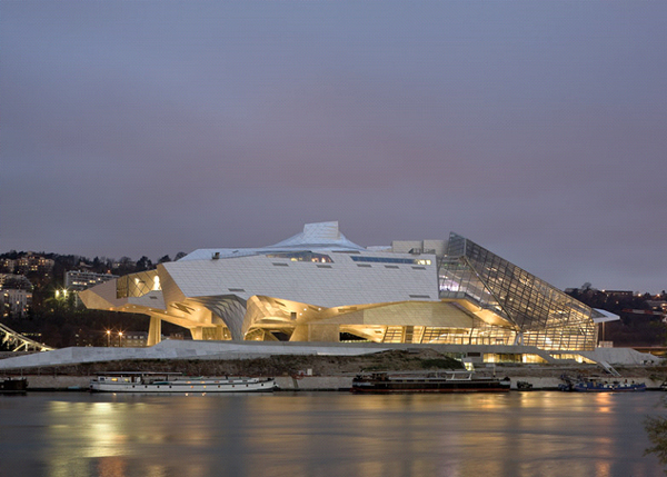 Arquitetura do novo museu de história natural de Lyon 