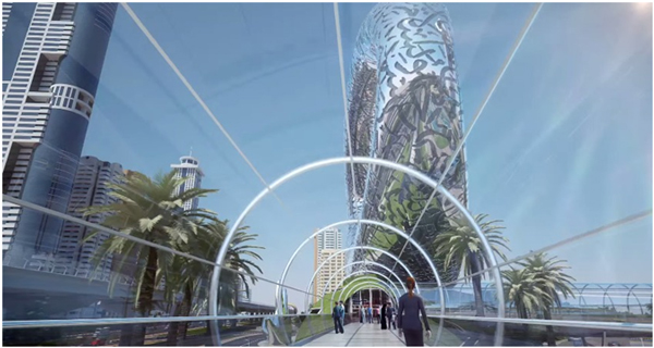 Vista da Parte Interna Museu do Futuro em Duba |Instituto Bramante 