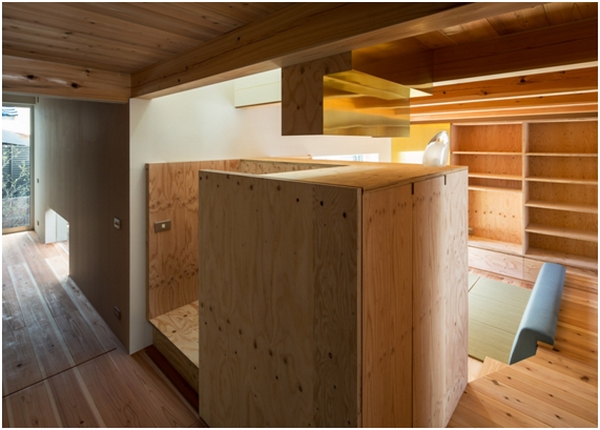 Arquitetura de interiores feita com madeira