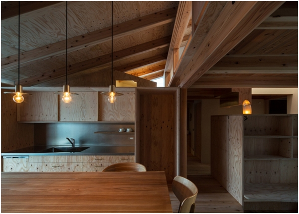 Arquitetura para interiores  estrutura de madeira 