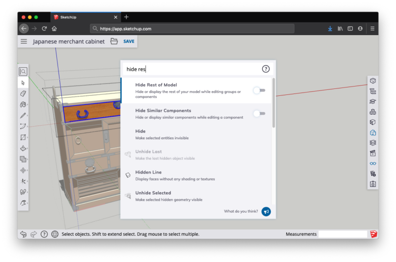 Hide-Restof-Model-sketchup